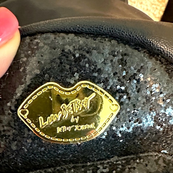 Betsey Johnson Black Sequin mini bag/purse- like new - Picture 2 of 8